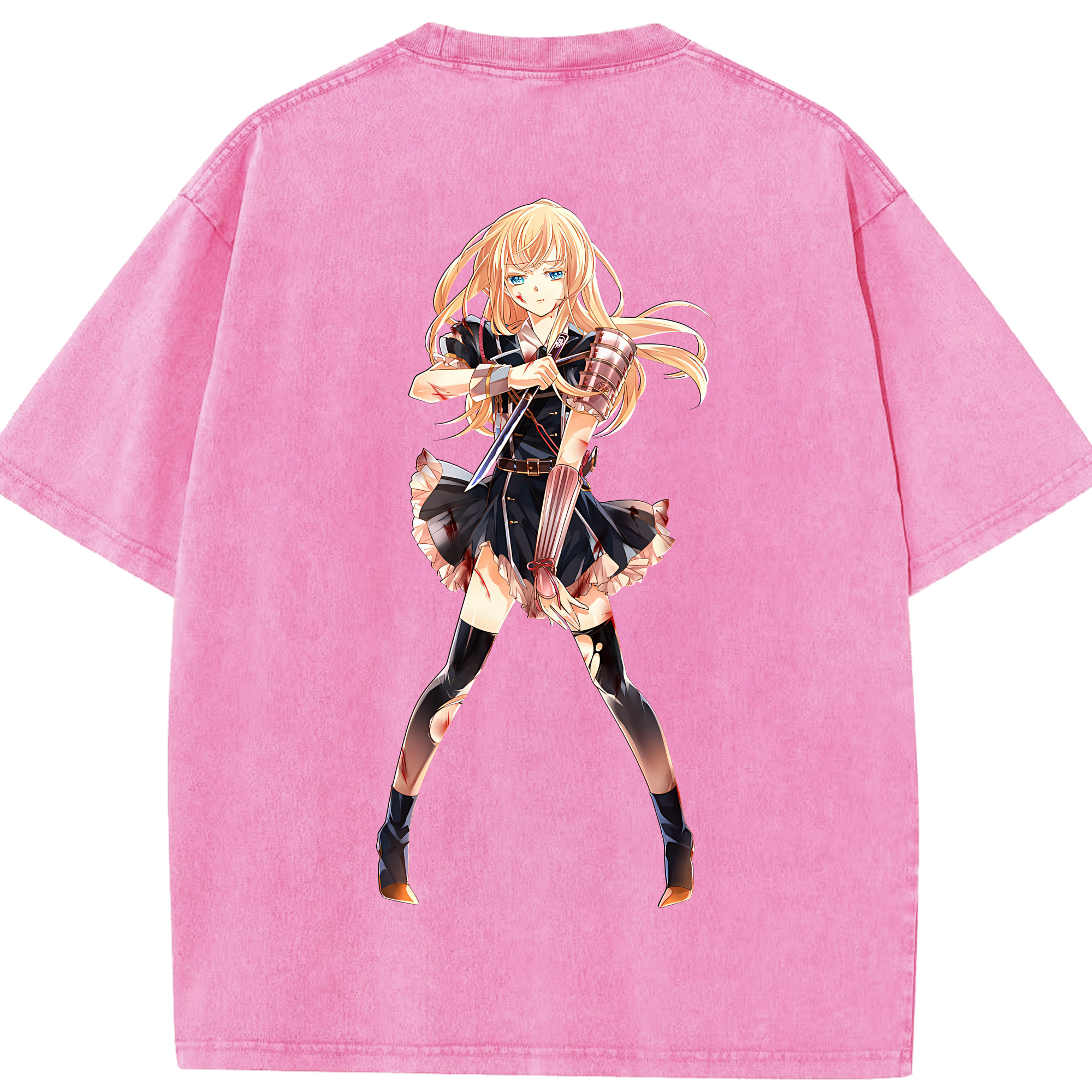 （画像用） 刀剣乱舞 Touken Ranbu 綿100% ヴィンテージ風 半袖Tシャツ（背面プリント）